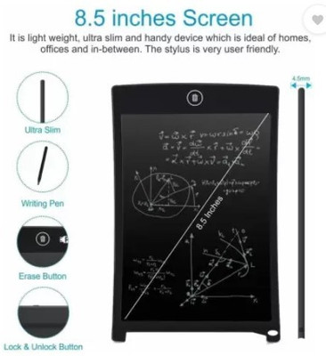 Helobious Portable LCD hand DRAWING Pad Tablet 8.5 Inch | Electronic Writing Scribble(Black)