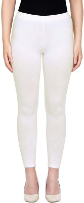 Le-Soft Ankle Length  Ethnic Wear Legging(White, Solid)