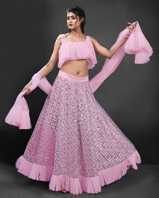 89% OFF on GRIVENTOM CREATION Embroidered Semi Stitched Lehenga Choli(Pink) 89% OFF on GRIVENTOM CREATION Embroidered Semi Stitched Lehenga Choli(Pink)