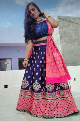 55% OFF on omkar fashion Self Design Semi Stitched Lehenga Choli(Dark Blue, Pink) 55% OFF on omkar fashion Self Design Semi Stitched Lehenga Choli(Dark Blue, Pink)