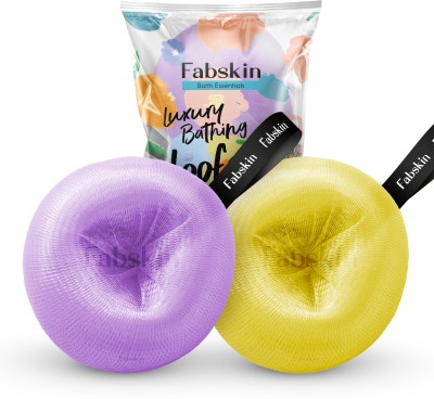 Fabskin Loofah(Pack of 2, Purple, Yellow)