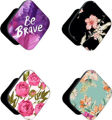iCopertina Pack Of 4 Be Brave And Floral Patterns Mobile Holder