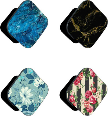 iCopertina Pack Of 4 Blue Black Marble And Patterns Mobile Holder