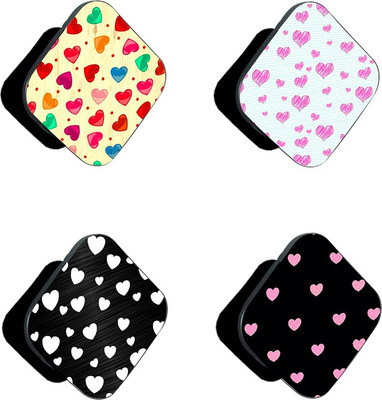 iCopertina Pack Of 4 Colorful Hearts Patterns Mobile Holder