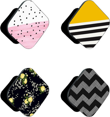 iCopertina Pack Of 4 Grey Zig-Zag and Patterns Mobile Holder