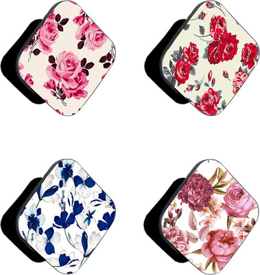 iCopertina Pack Of 4 Floral Patterns White Mobile Holder