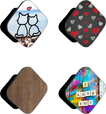 iCopertina Pack Of 4 Cats Love And Patterns Mobile Holder
