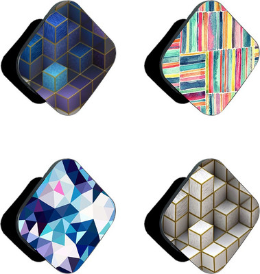 iCopertina Pack Of 4 3D Shapes Patterns Mobile Holder
