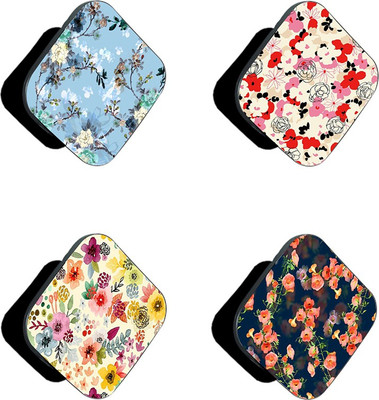iCopertina Pack Of 4 Multi Colored Small Florals Mobile Holder