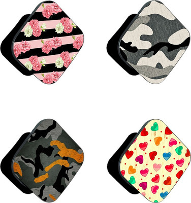 iCopertina Pack Of 4 Hearts Camo Patterns Mobile Holder
