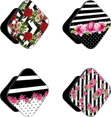 iCopertina Pack Of 4 Floral And Stripes Mobile Holder