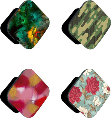 iCopertina Pack Of 4 Green Abstract Red Floral And Patterns Mobile Holder