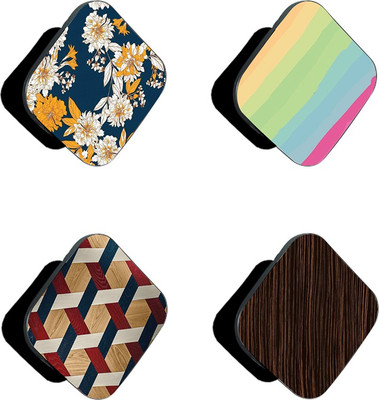 iCopertina Pack Of 4 Wood Colorful Patterns Mobile Holder