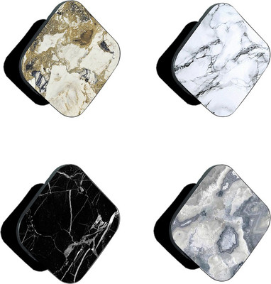 iCopertina Pack Of 4 Black White Marbles And Marble Patterns Mobile Holder