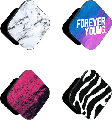iCopertina Pack Of 4 Forever Young Zebra Pattern And Patterns Mobile Holder