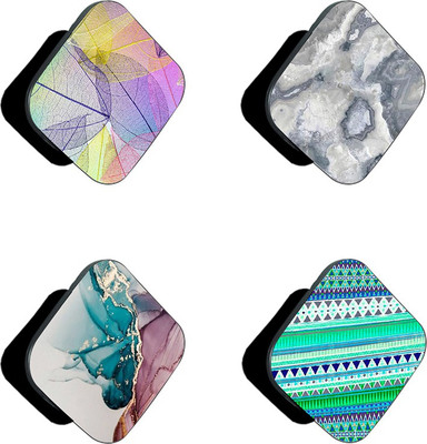 iCopertina Pack Of 4 Light Green Tribal Pattern And Patterns Mobile Holder