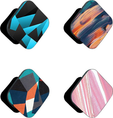 iCopertina Pack Of 4 Blue Pink and Orange Abstracts Mobile Holder