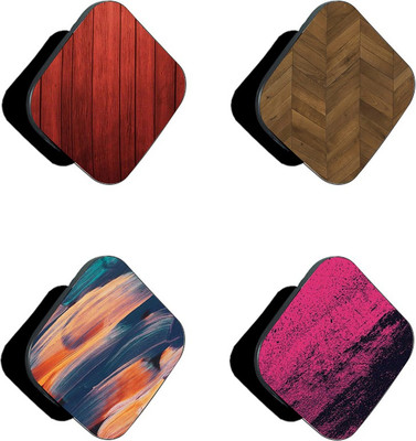 iCopertina Pack Of 4 Red Wood And Patterns Mobile Holder