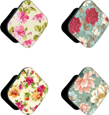 iCopertina Pack Of 4 Pink and Red Floral Patterns Mobile Holder