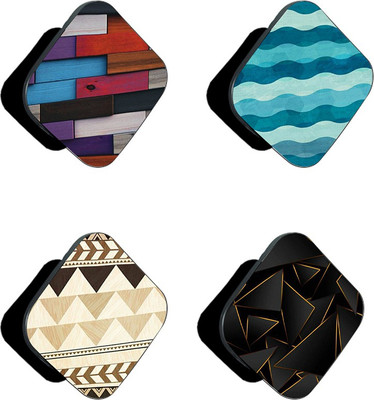 iCopertina Pack Of 4 Blue Wavy Patterns And Patterns Mobile Holder