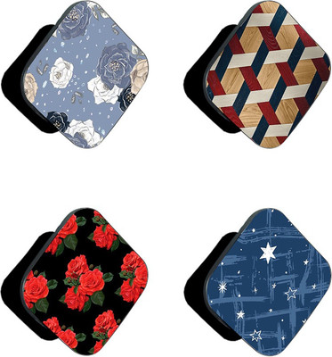 iCopertina Pack Of 4 Red Floral And Patterns Mobile Holder