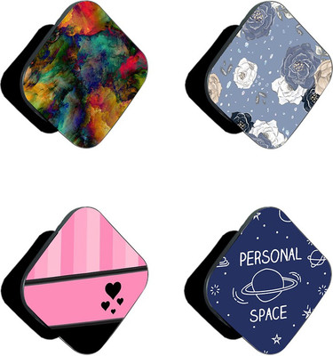 iCopertina Pack Of 4 Personal Space Blue Floral And Patterns Mobile Holder