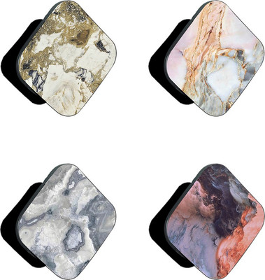 iCopertina Pack Of 4 Marble White Patterns Mobile Holder