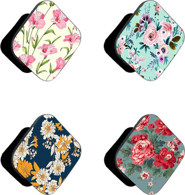 iCopertina Pack Of 4 White Red Pink Floral Mobile Holder