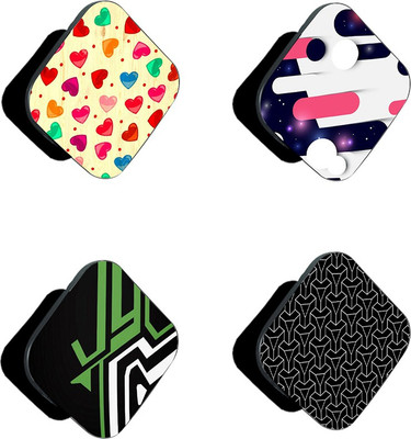 iCopertina Pack Of 4 Colorful hearts Pattern And Patterns Mobile Holder