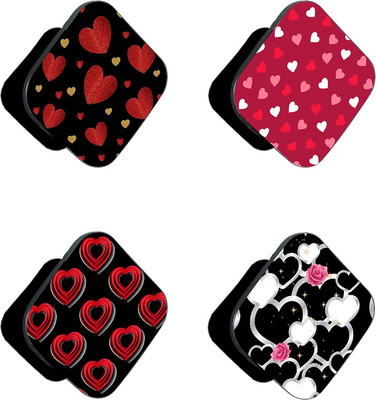 iCopertina Pack Of 4 Beautiful Hearts Patterns Mobile Holder