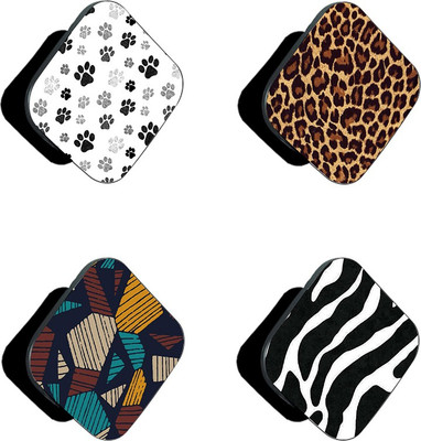 iCopertina Pack Of 4 Paws Cheetah And Zebra Patterns Mobile Holder