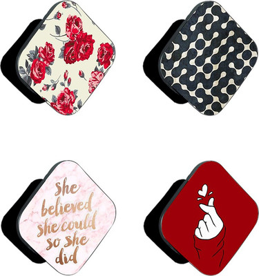 iCopertina Pack Of 4 Red Korean Heart And Patterns Mobile Holder