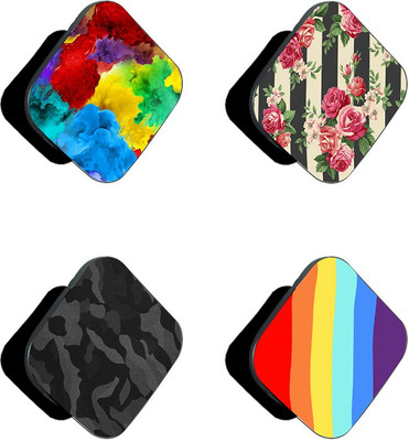 iCopertina Pack Of 4 Colorful Stripes And Patterns Mobile Holder