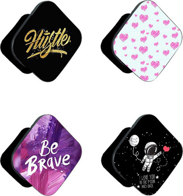 iCopertina Pack Of 4 Be Brave Hustle Quotes And Patterns Mobile Holder