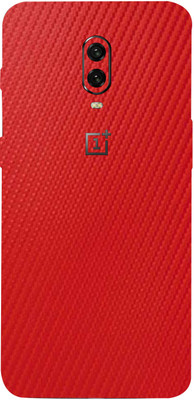 AsSkin One Pius 6T, OnePlus 6T Mobile Skin(Ultra Super Red Carbon Fiber With High Matte Finish..,)