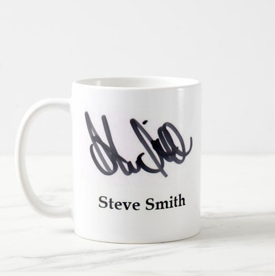 TheWhoop STEVE SMITH Signature Design Ceramic/Cup ( 350 ml) Ceramic Coffee Mug(325)