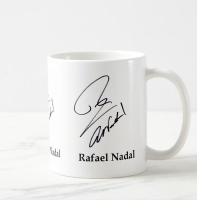 TheWhoop RAFAEL NADAL Signature Design Ceramic/Cup ( 325 ml) Ceramic Coffee Mug(325)