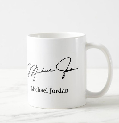 TheWhoop MICHEL JORDAN Signature Design Ceramic/Cup ( 325 ml) Ceramic Coffee Mug(325)