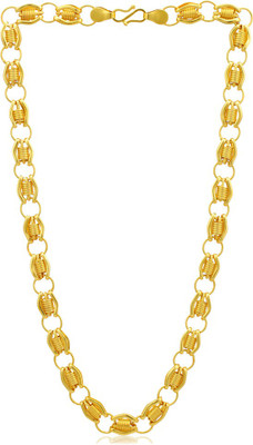 Sukkhi Sukkhi Sparkling Gold Plated Link Chain for Men Gold-plated Plated Alloy Chain