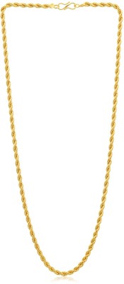 Sukkhi Sukkhi Charming Gold Plated Rope Chain for Men Gold-plated Plated Alloy Chain