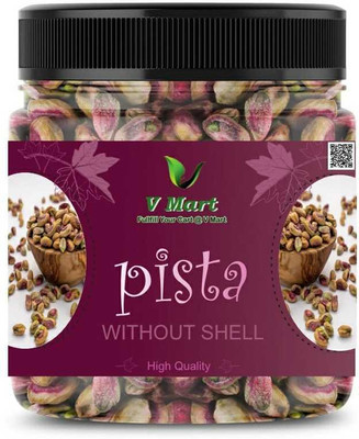 V MART Plain Pistachio Kernels Without Shell , Dried Fruit, 250 gm (JAR PACK) Pistachios(1 x 250 g)
