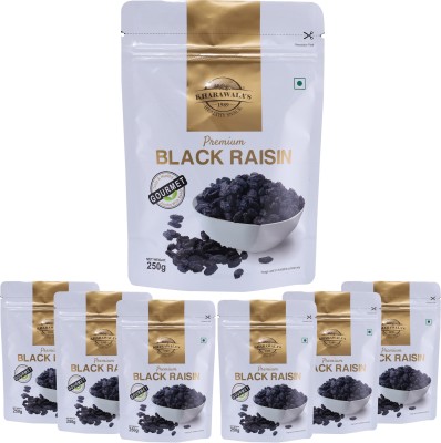 KHARAWALA'S Afghan Black Raisin with Seed Pack of 7 (250 gms each) Raisins(7 x 250 g)