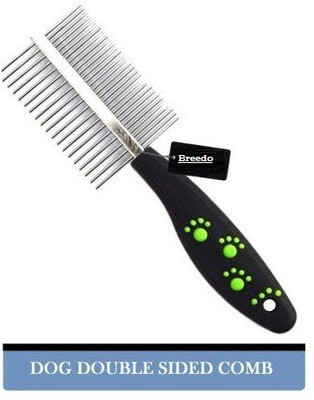 Breedo Best Quality Double Sided Pet Comb Stainless Steel Pin Basic Comb for  Dog & Cat, Dog, Monkey, Rabbit, Hamster