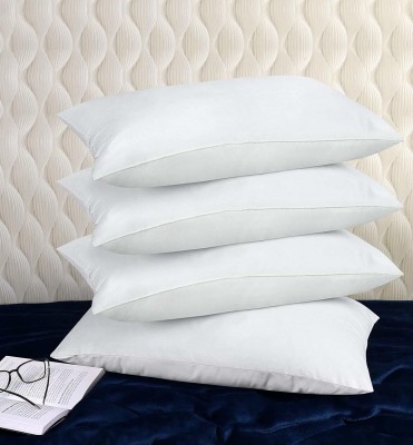 Luxurious Life Microfibre Solid Sleeping Pillow Pack of 4(White)