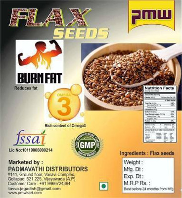 PMW Grade A Quality Raw Flax Seeds - 1 Kilo Seed(1 per packet)
