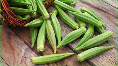 VibeX ® VMR-539 Seeds Green Okra (Bamia, Lady Finger) Seed(100 per packet)