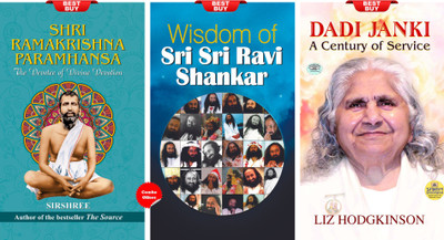 Shri Ramakrishna Paramhansa + Dadi Janki A Century Of Service + Wisdom Of Sri Sri Ravi Shankar (Set Of 3 Books)(Paperback, Sirshree Tejparkhi; Liz Hodgkinson; Ed. Karishma Bajaj)