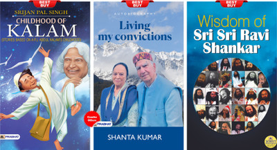 Wisdom Of Sri Sri Ravi Shankar + Childhood Of Kalam + Living My Convictions (Set Of 3 Books)(Paperback, Ed. Karishma Bajaj; Srijan Pal Singh; Shanta Kumar)