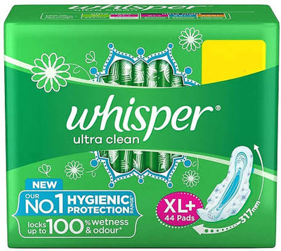 Whisper Ultra Soft Xl plus 44Sanitary Pads for Women Sanitary Pad(Pack of 44)