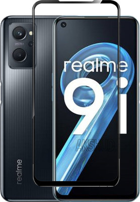 AKSHUD Edge To Edge Tempered Glass for Realme 9i(Pack of 1)